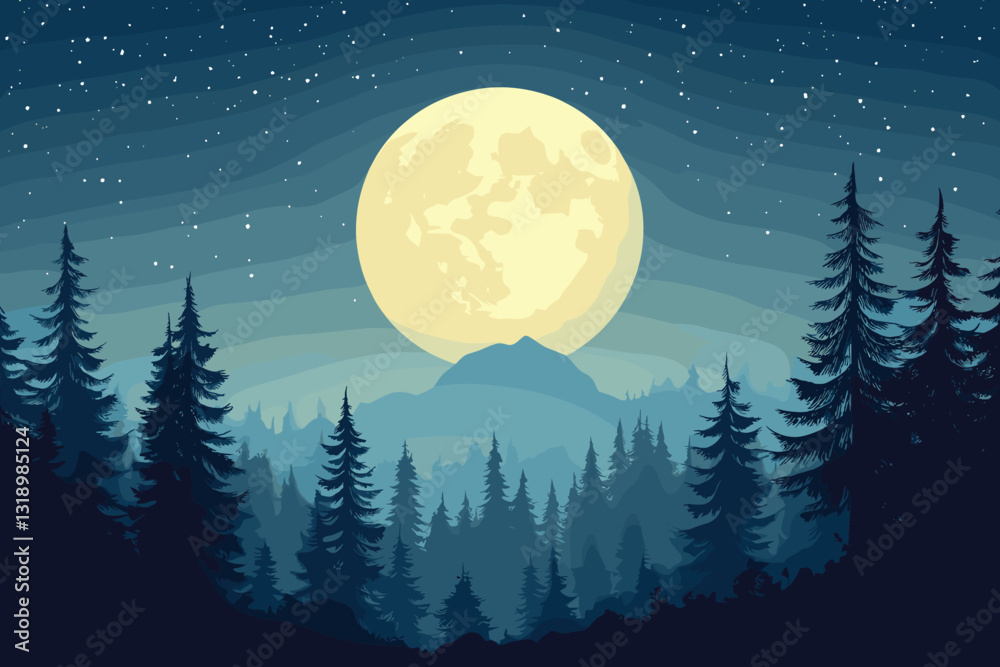 vector illustration of a full moon vector illustration of a full moon