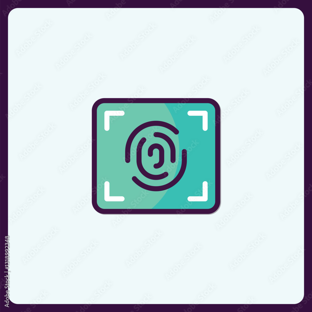 Fingerprint Authentication Icon Illustrating Security and Access Control Fingerprint Authentication Icon Illustrating Security and Access Control