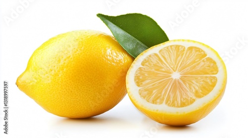 Professional Image of Lemon Isolated on White Background for Graphic Design Projects