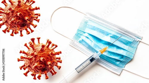 Professional Image of Swine Flu Vaccine with Syringe and Medical Equipment for Healthcare and Prevention