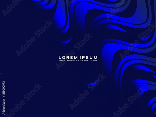 Premium background design with curved dark blue stripes pattern. Vector horizontal template for banner, luxury business, digital, invitation, voucher, luxury, prestigious gift certificate, etc.