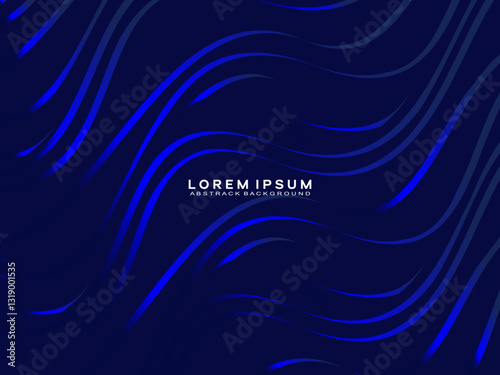 Premium background design with curved dark blue stripes pattern. Vector horizontal template for banner, luxury business, digital, invitation, voucher, luxury, prestigious gift certificate, etc.
