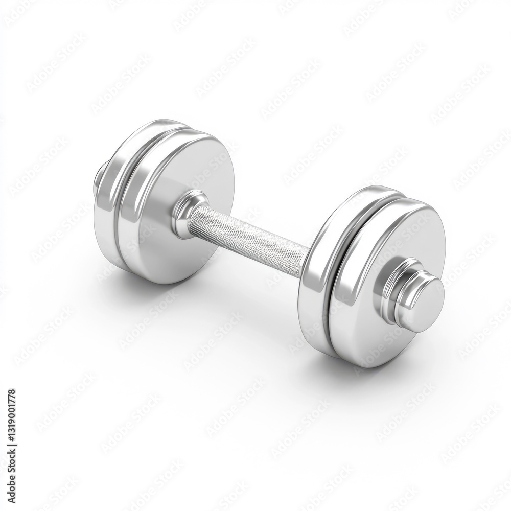 3D Dumbbells Icon on White Background. 3D Dumbbells Icon on White Background.