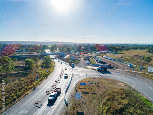 Roadwork at the hole in the wall Gowrie Gates, New England Highway photo