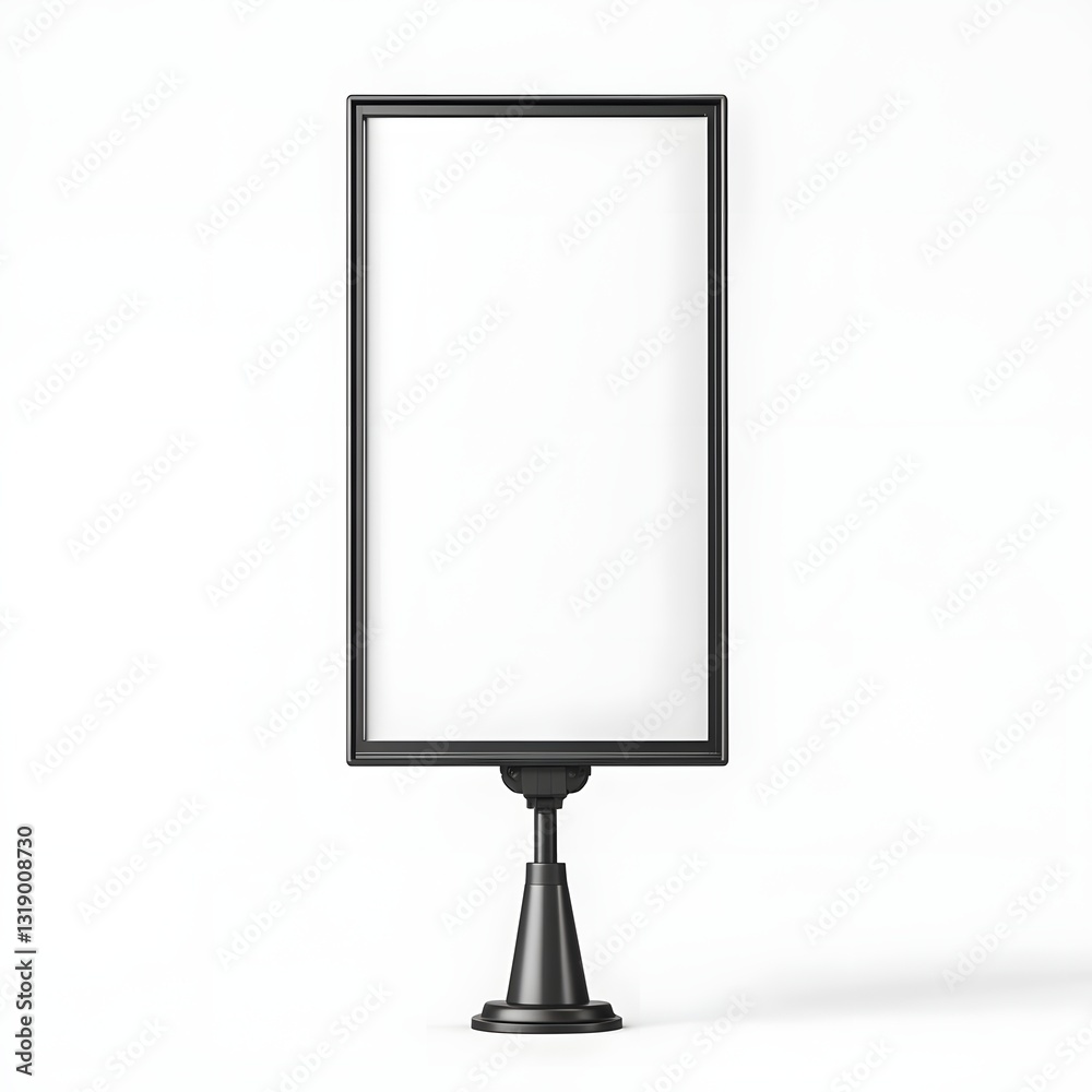 Blank billboard on a white background for a promotional banner utilizing scarcity marketing strategies to increase interest