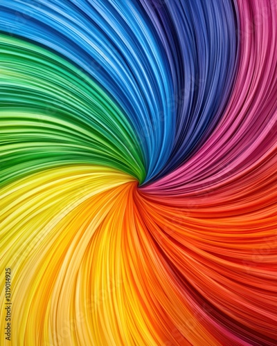 A vibrant swirl of colors showcasing a spectrum from green to red, creating a dynamic and eye-catching visual effect.