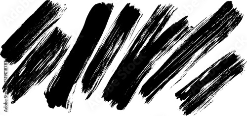 Bold Black Brush Strokes Collection