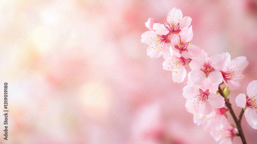 Cherry blossom flowers with blurry background. Cherry blossom flowers with blurry background.