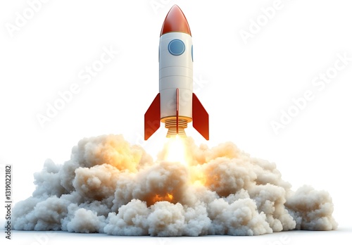 Rocket Launch  Startup  Success  Innovation  3D Render