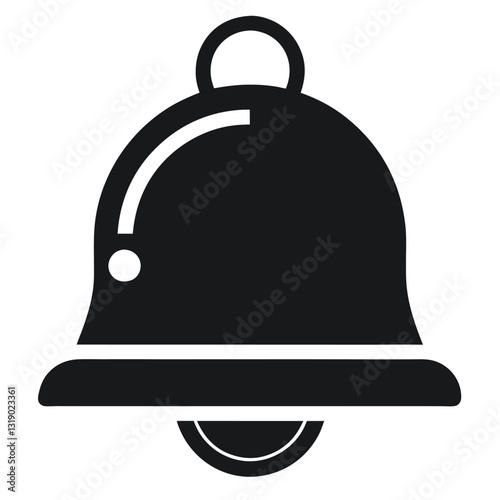 A black-silhouette of a notification.