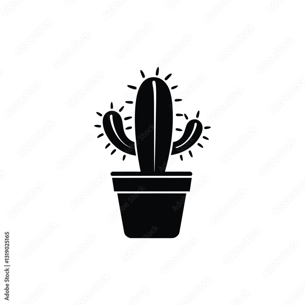 Silhouette of a cactus Silhouette of a cactus