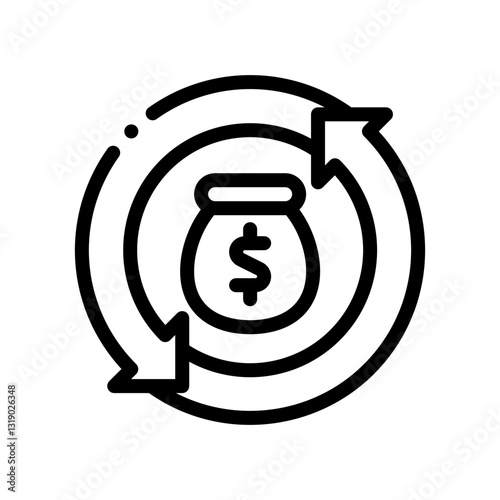 investment strategy line icon