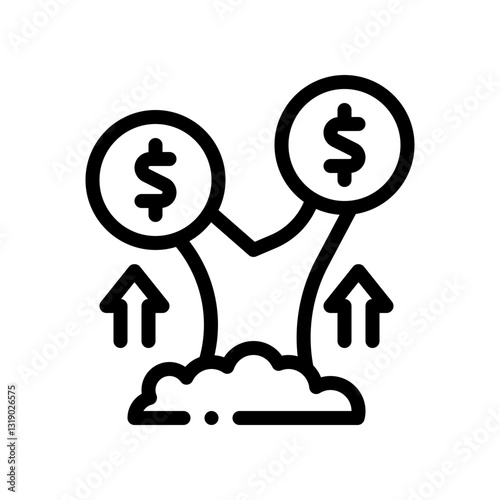 wealth creation line icon