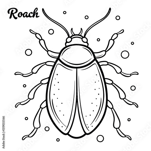 Roach with-a rounded body and legs.