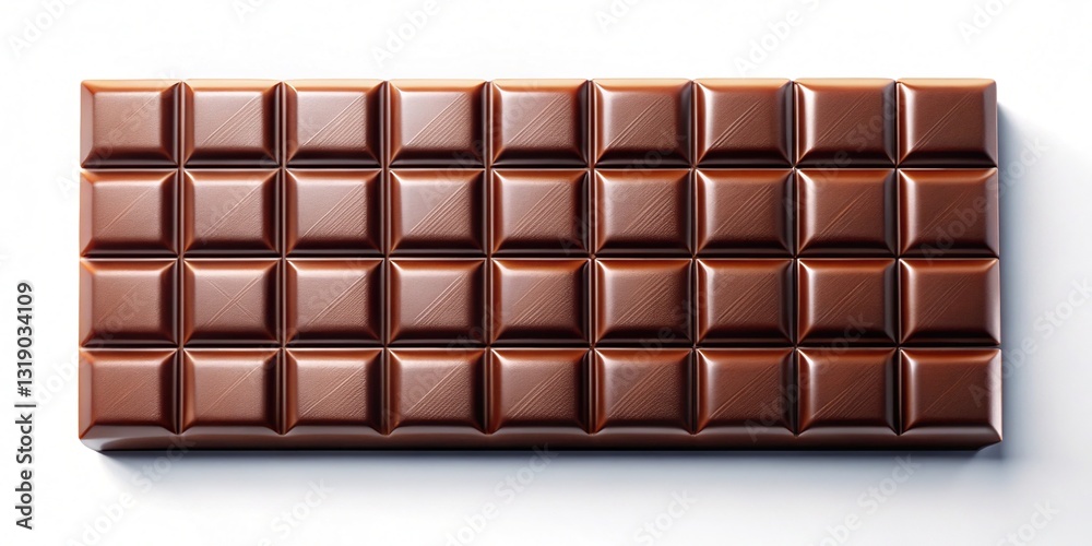 Fototapeta premium Detailed Chocolate Bar Close-Up, 3D Rendering, High Quality