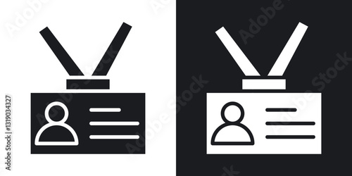 Visitor icons in solid black and white collection