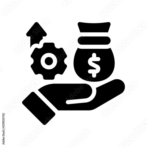 wealth management glyph icon