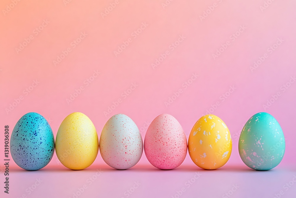 a row of colorful eggs a row of colorful eggs