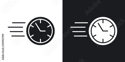 Quick icons in solid black and white collection