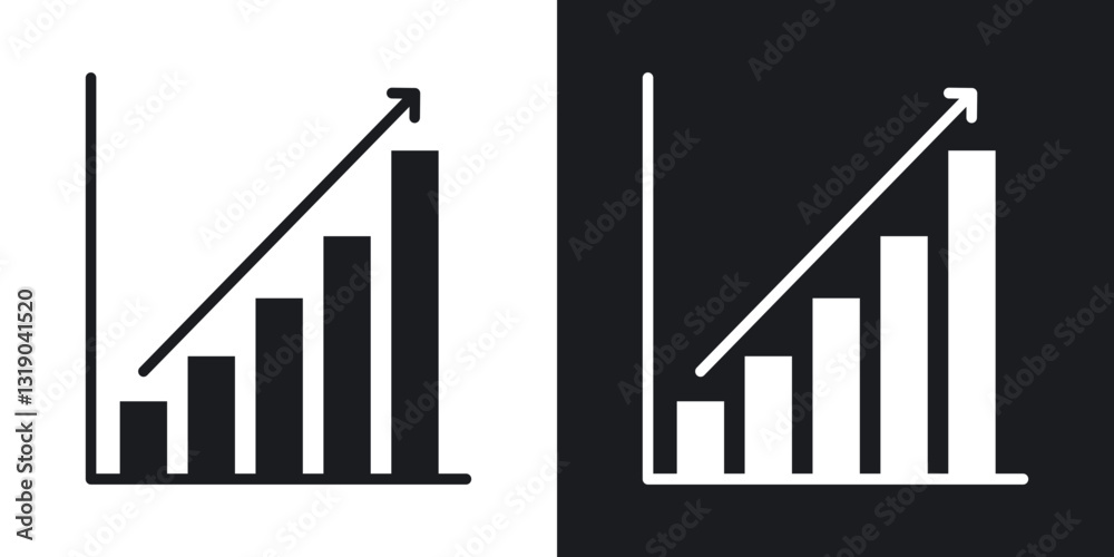 High Sales icons in solid black and white collection High Sales icons in solid black and white collection