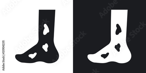 Gangrene icons in solid black and white collection