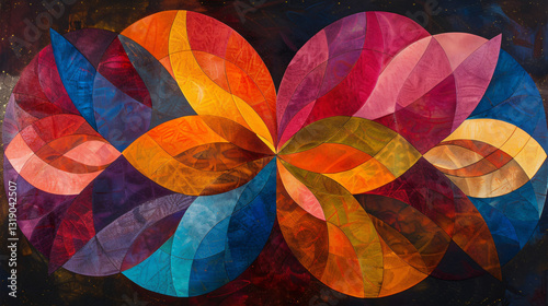 Spiritual dualism in metaphysical art, blending ancient symbols with modern aesthetics.