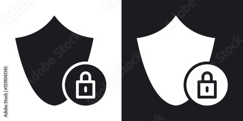 Encryption icons in solid black and white collection