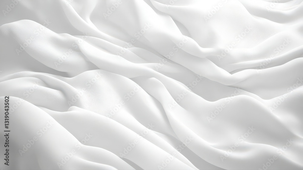 Obraz premium White Fabric Texture: Soft Draped Cloth Background