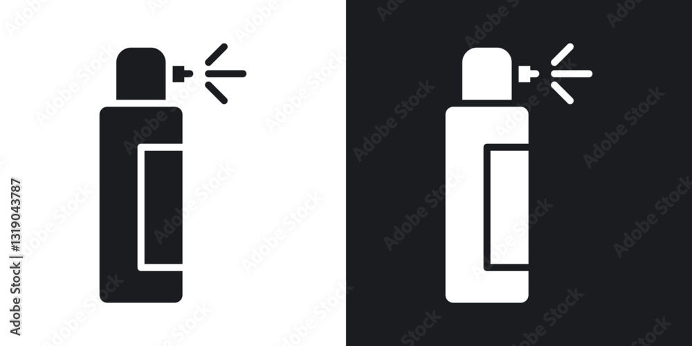 Deodorant icons in solid black and white collection Deodorant icons in solid black and white collection