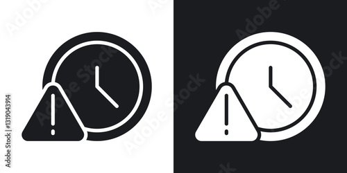 Delay icons in solid black and white collection