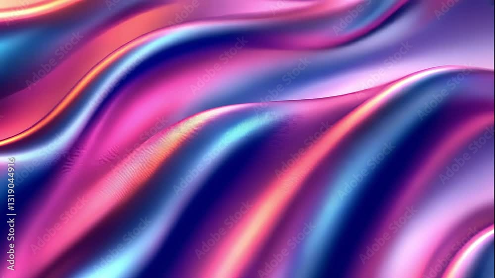Abstract flowing fabric with vibrant pink, blue, and gold iridescent colors Abstract flowing fabric with vibrant pink, blue, and gold iridescent colors