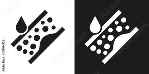 Cholesterol icons in solid black and white collection