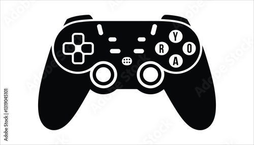 Game Controller Silhouette. Gaming Console Vector Icon for Esports and Video Games.