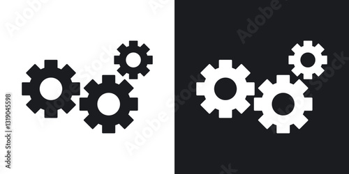 COGS icons in solid black and white collection