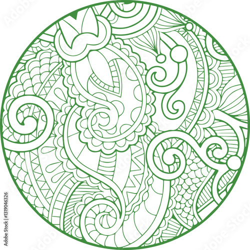 Beautiful flower art and mandala vector design