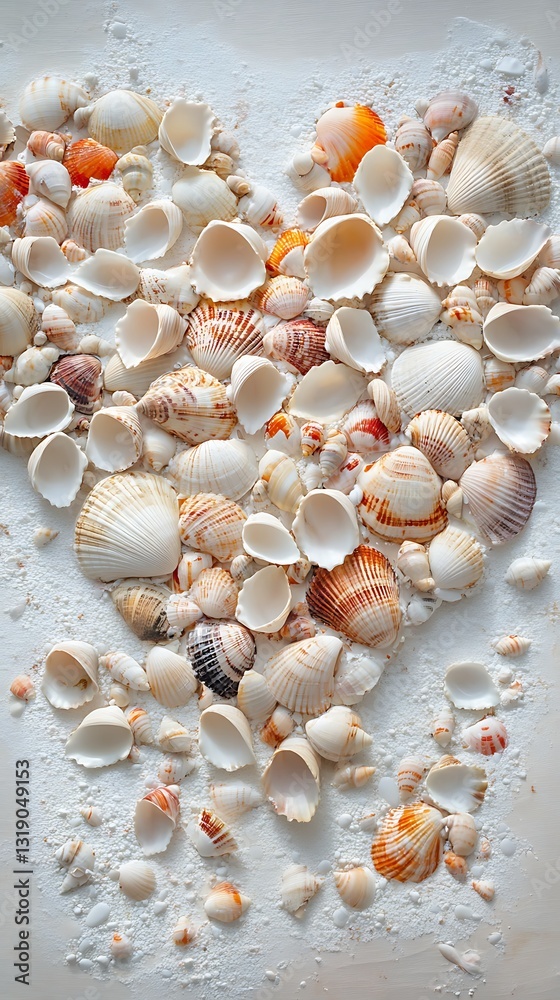 Fototapeta premium a group of seashells on a white surface
