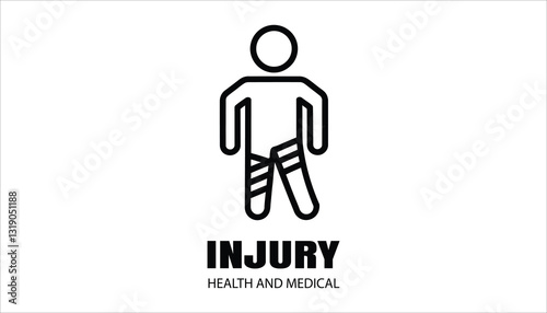 "Injury Icon. Medical Health and Accident Vector for Healthcare, Emergency, and Recover.