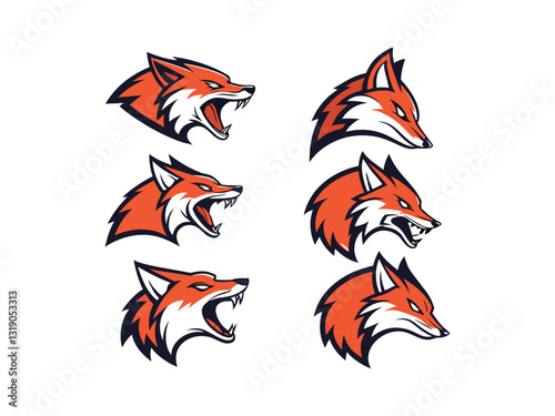 Wallpaper Mural Stylized Fox Mascot Logo  – Vector Illustration Torontodigital.ca