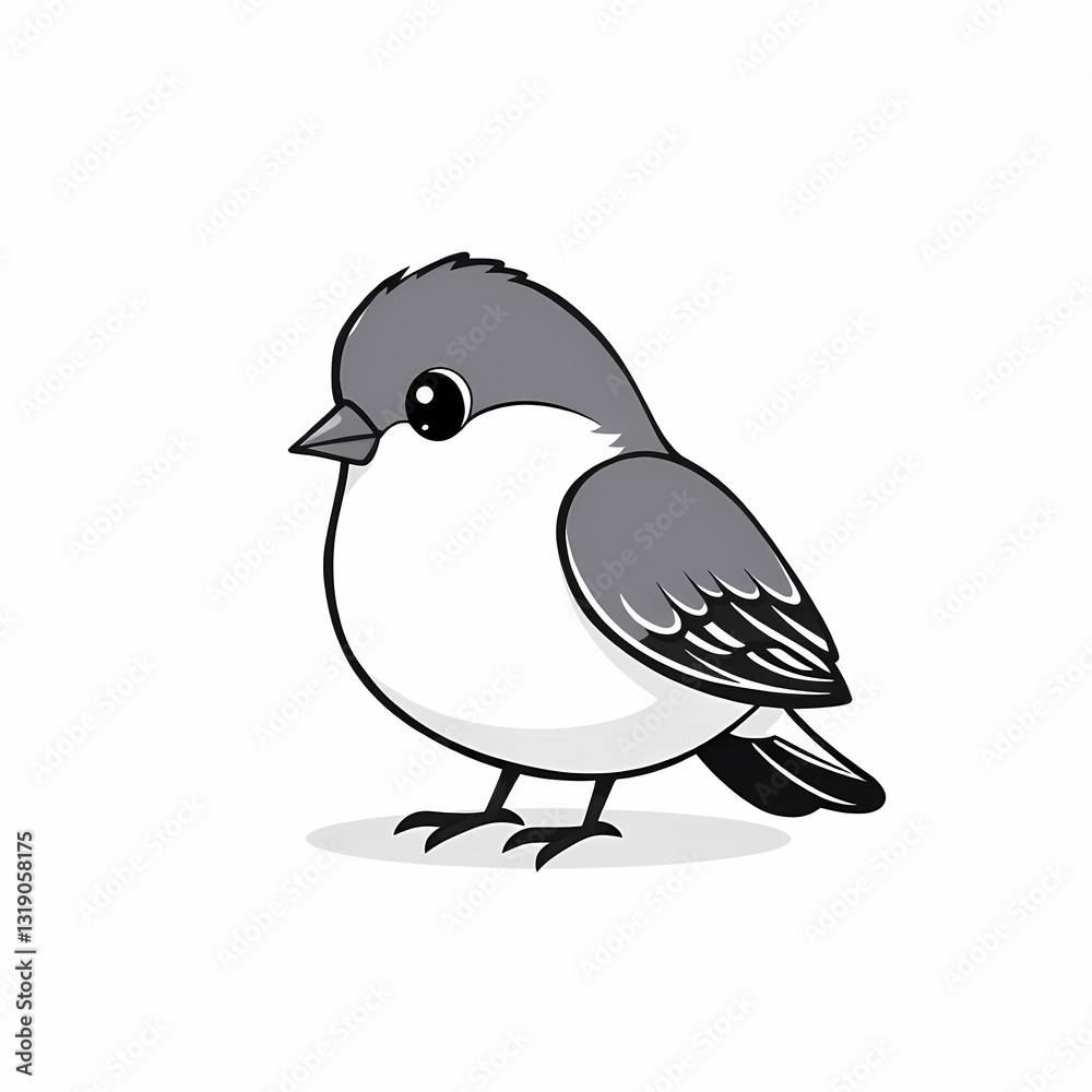 Obraz premium Cute Cartoon Bird Illustration