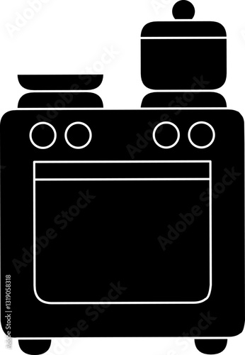 gas stove vector