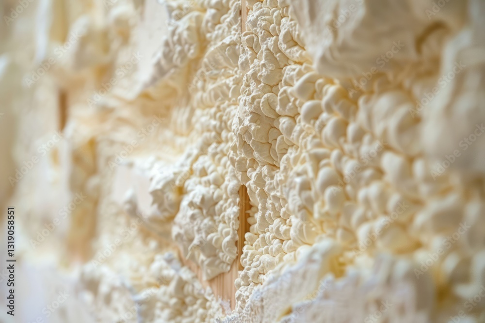 Photo of Polyurethane foam for thermal insulation of walls. Background texture for backdrops or mapping Photo of Polyurethane foam for thermal insulation of walls. Background texture for backdrops or mapping