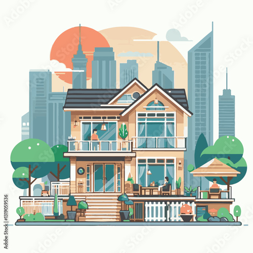 house, home, apartment, estate, business, design, property, key, icon, residential, floor, illustration, wall, room, family, modern, living, document, furniture, insurance, flat, contemporary, line, t