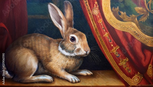 Royal rabbit: elegant brown bunny with a noble presence