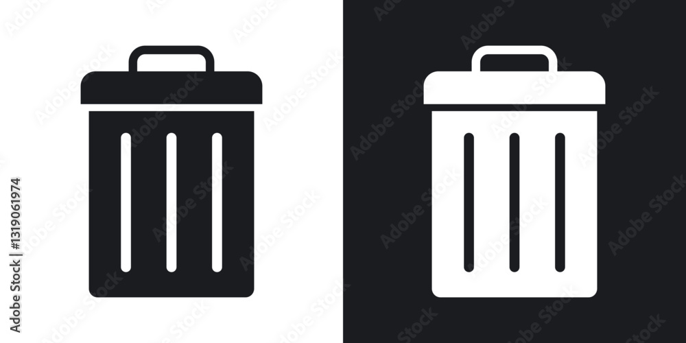 Delete icons in solid black and white collection Delete icons in solid black and white collection
