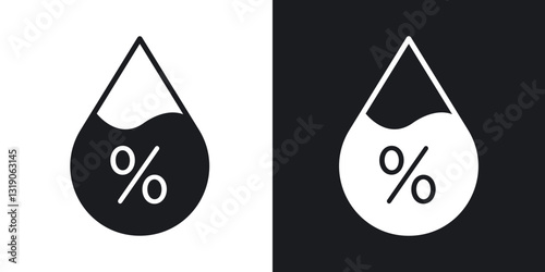 Humidity icons in solid black and white collection