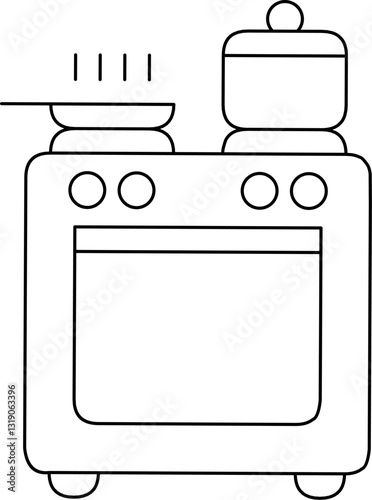 gas stove isolated on white background