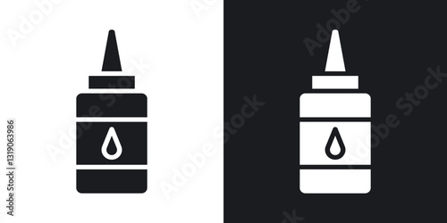 Nasal spray bottle icons in solid black and white collection