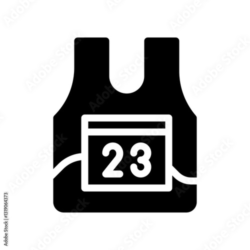 athletic shirt glyph icon
