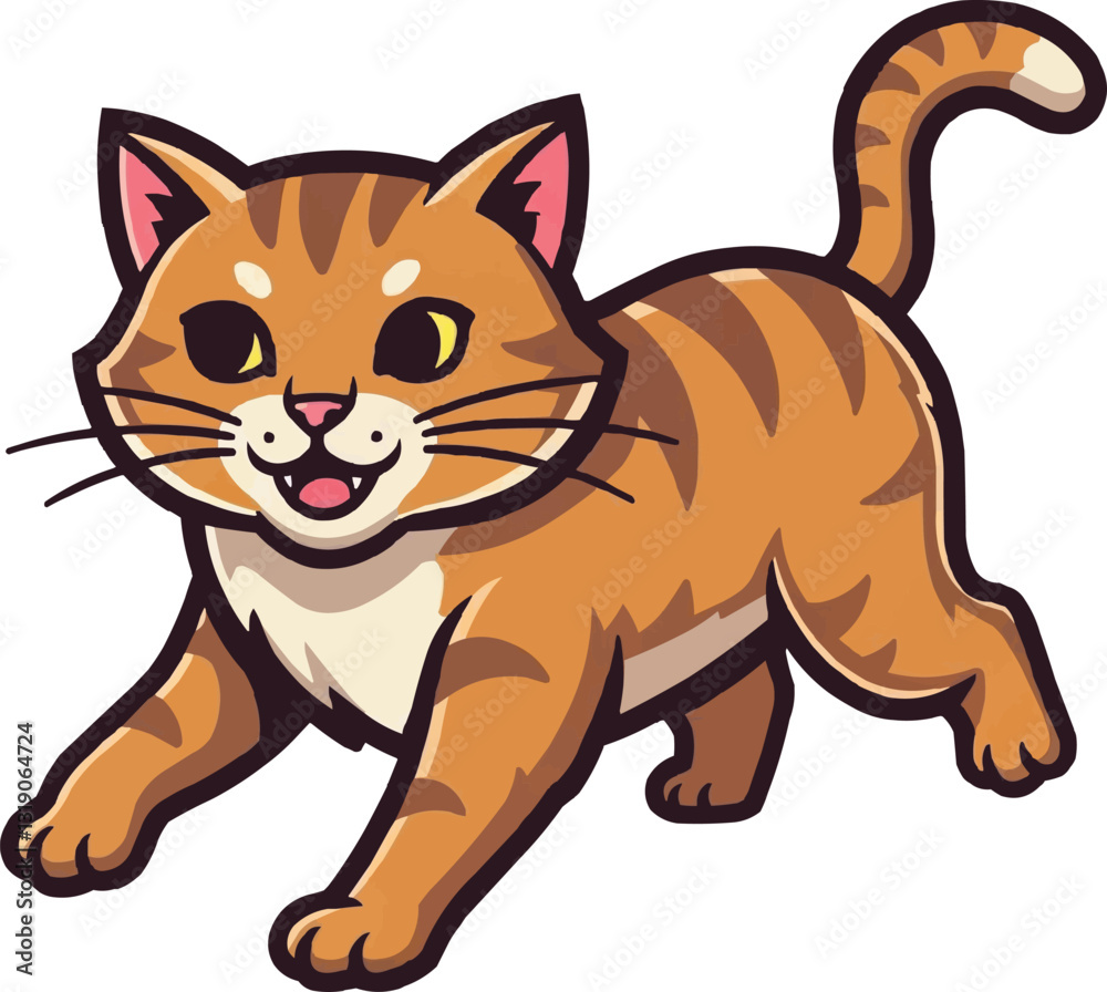 Fototapeta premium Cute cat mascot vector