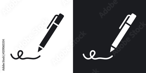 Signature icons in solid black and white collection
